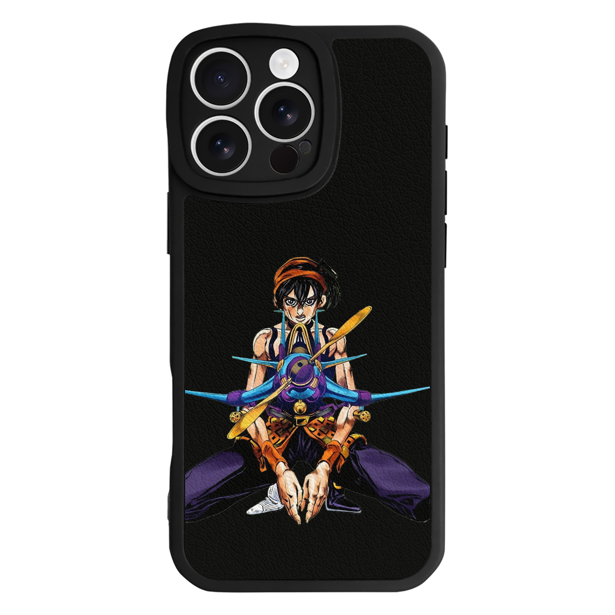 （画像用） ジョジョの奇妙な冒険 ナランチャ?ギルガ JoJo's Bizarre Adventure Narancia Ghirga 【iPhone 16シリーズ対応】シリコンスマホケース（レザー調） 材質：シリコン